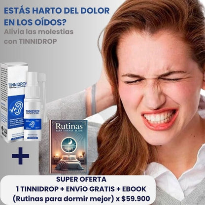 TINNIDROP Limpieza de oidos sin dolor 50% Descuento + gratis EBOOK + Envio gratis