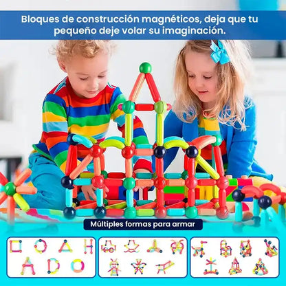 Stick Magnetic - Bloques magnéticos educativos SET HASTA 42 PIEZAS + Obsequio Sorpresa