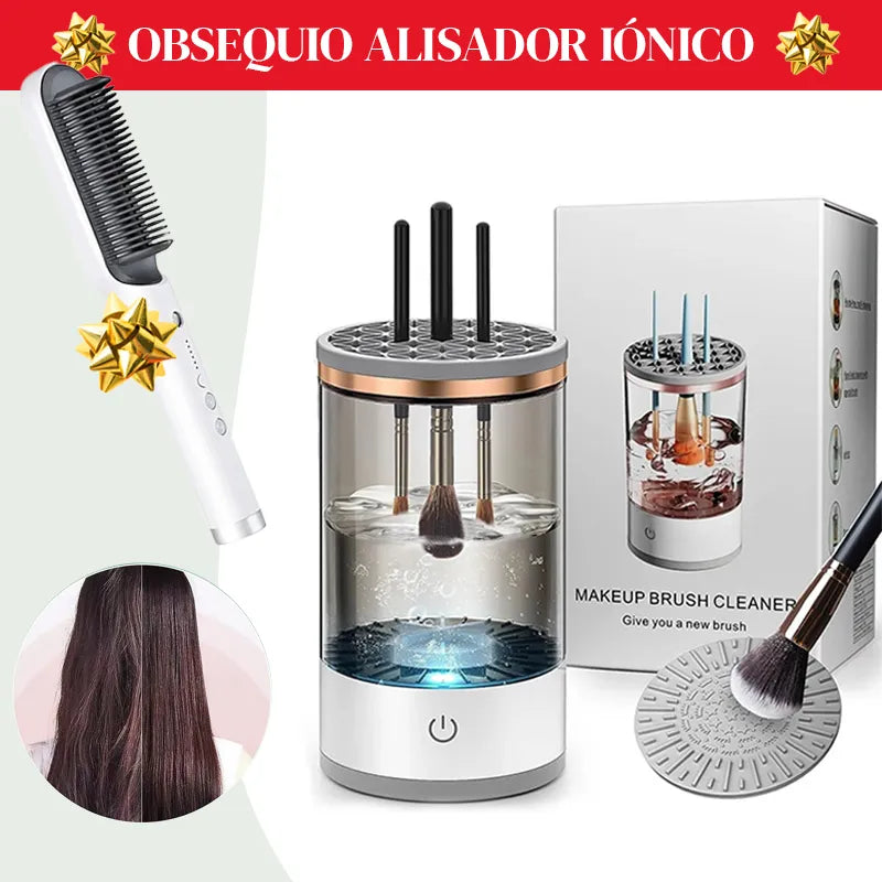 LIMPIADOR DE BROCHAS DE MAQUILLAJE + 🎁 OBSEQUIO CEPILLO ALISADOR 🎁