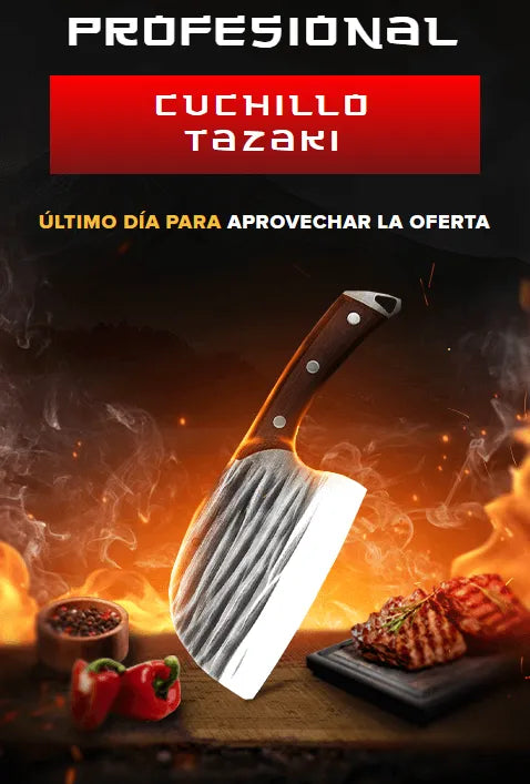 TAZAKI - CUCHILLO PROFESIONAL JAPONES AFILADO INFINITO